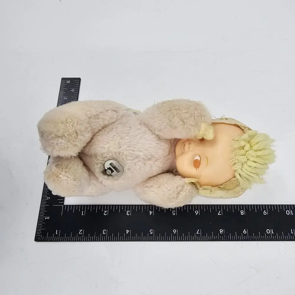Vintage 1979 Eden Waggie Musical Pink Baby Doll Plush Toy Wind Up Music WORKING